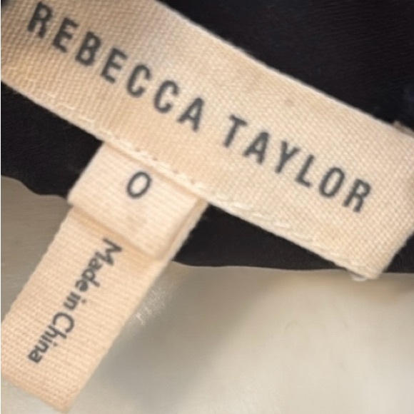 Rebecca Taylor Texture Navy Black Tweed Fringe Hem Designer Fall Dress 0 XS $475 - Picture 9 of 11